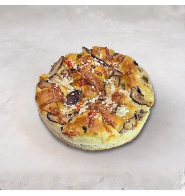 Cheesy Sautéed Mushroom Focaccia